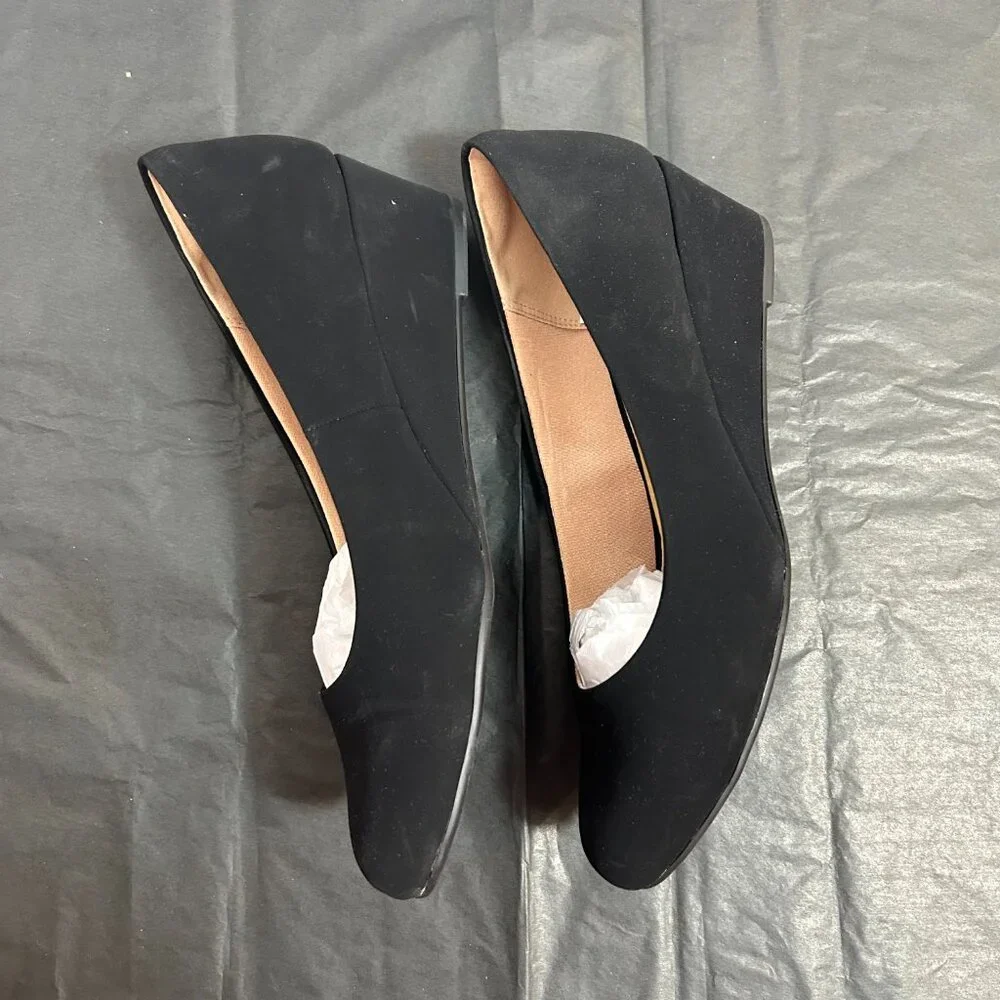 Ankus black nubuck‎ wedges size 9 - worn once